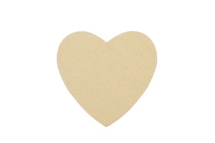 Заготовка з пап'є-маше від ScrapBerryʼs - Підставка під чашку, серце, 1шт