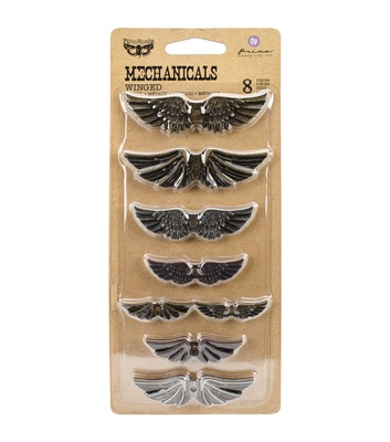 Набор металических украшений от Prima Marketing - Mechanicals Metal Embellishments-Winged, 8 шт