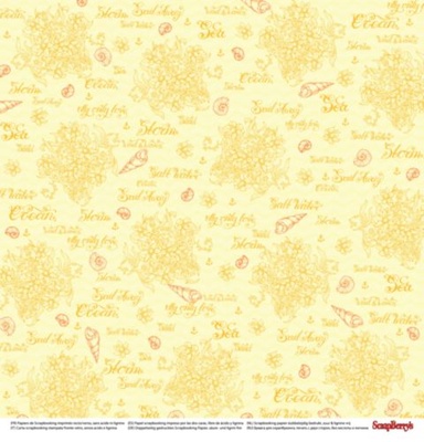 Бумага для скрапбукинга от ScrapBerry's - Сказки моря Песня русалок, двусторонняя, 30,5x30,5 см