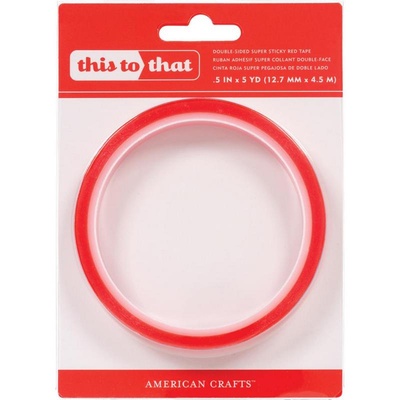 Двосторонній скотч сильної фіксації American Crafts Double-Sided Super Sticky Red Tape