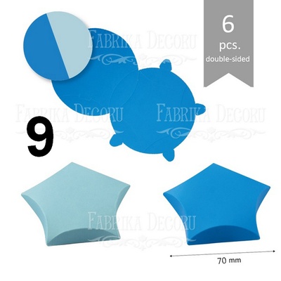 Набір паперових заготовок 002, ТМ Fabrika Dekoru, 6 штук, 70 мм, вибір кольору