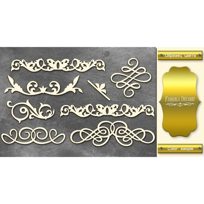 Чипборд Фабрика Декору - Вензели набор 1, цвет золото