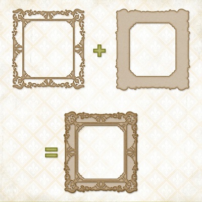 Чипборд Blue Fern StudiOs-Shabby LayeRed Frame