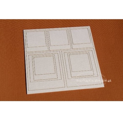 Чипборд Scrapiniec - Рамки-полароид микс, 7 штук