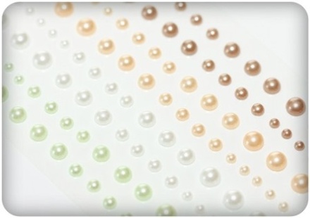 Клейові напівперлинки, 120 шт., 4 кольори, Весілля 2