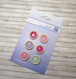 Епоксидні наліпки від Євгенія Курдібановська ТМ "Дівчинка" в Деревʼяній оправі, діаметр фішки 2см