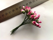 Бутончики трояндочок, діаметр бутончика 7 мм, колір рожевий, 20 ш.