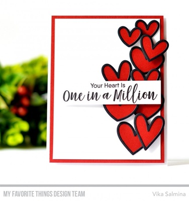 Ніж для вирубки My Favorite Things - Die-namics Lots of Hearts Hearts Outlines