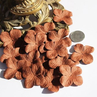 Гортензія, колір: коричневий, 3,2см, 20 шт.