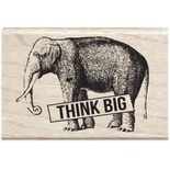 Гумовий штамп Studio G - Think big Слон, 5.5x3.5, з здерев’яним блоком