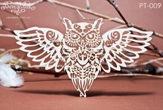 Чипборд від Вензелик - Сова 02, розмір: 83x145 мм