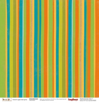 Бумага для скрапбукинга от ScrapBerry's - Басик - Какой чудесный день, 30,5х30,5 см, 190 гр/м, двусторонняя, 1 лист