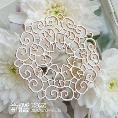 Чипборд ScrapBox - Ажурна Серветка маленької Hb-022