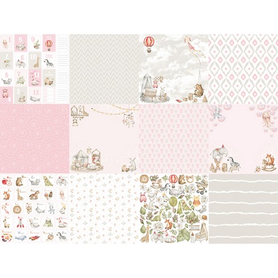 Набір скрап-паперу Boho Baby Girl 30x30см, ТМ Фабрика Декору
