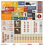 Папір односторонній (ScrapBerry) — Картки 1(ENG), 30,5x30,5см, 190 grIN6м