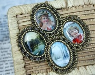 Набор украшений с металлическими рамками от ScrapBerry's "Нежный возраст", 4 шт