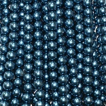 Намистини "перли" на нитці, 140 намистинки, діаметр 6 мм