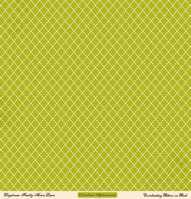 Лист двусторонней скрапбумаги от October Afternoon - “Daydream” Collection - Freshly Mown Lawn, 30х30