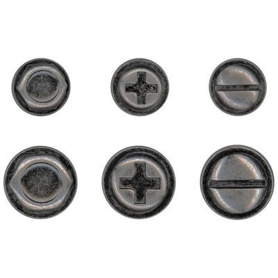 Набір металевих прикрас Tim Holtz - Idea - Ology Metal Machinery Heads, 12 штук