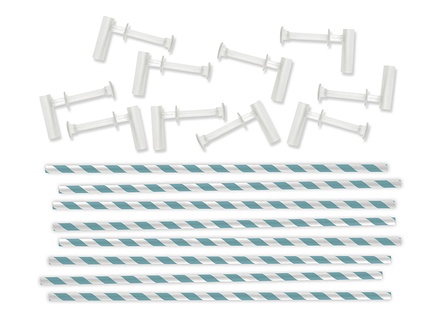 Трубочки і держаки для вертушок від We R Memory Keepers - Aqua Pinwheel Attachments