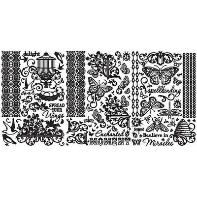 Набір наліпок - висічок HOTP - Enchanted Moments Dazzle, розмір 15,223 см, 100 шт., колір чорний