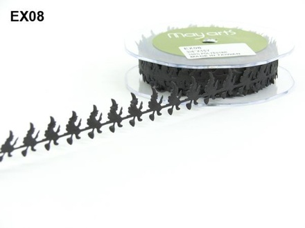 Стрічка від May Arts - чорні відьмочки, довжина 90 см