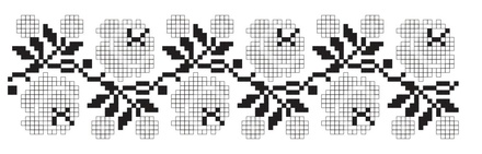 Акриловый штамп F047 Цветочный орнамент, размер 2,6 * 9,4 см