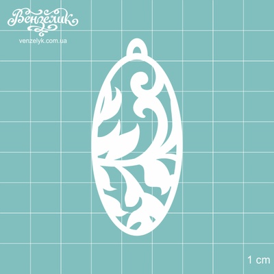 Чипборд від Вензелик - Ялинкова прикраса 05, розмір: 30x65 мм