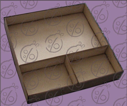 Заготовка Shadowbox №3, 20х20, 3 ячейки