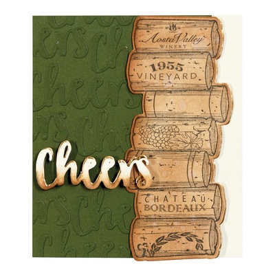 Нож для вырубки + штампы от Spellbinders - Wine Corks