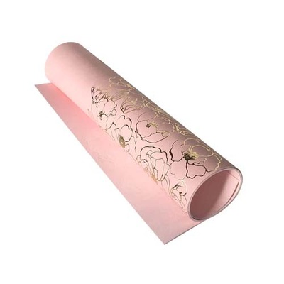 Відріз екошкіри з тисненням золотою фольгою Golden Pion Pion Peach, розмір 500мм х 250мм, ТМ Фабрика Декору