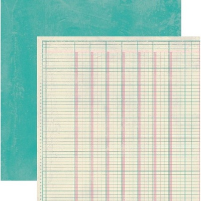 Лист скрапбумаги Authentique Register, 30х30 см, двусторонняя