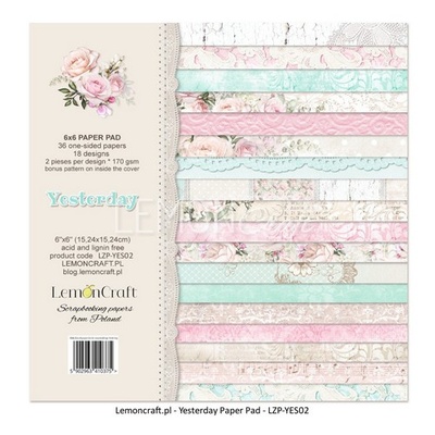 Набір скрап-паперу LemonCraft - Yesterday, 15x15см, двосторонній