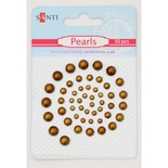 Набор жемчужин самоклеющихся бронзовых, 50 шт, ТМ Santi