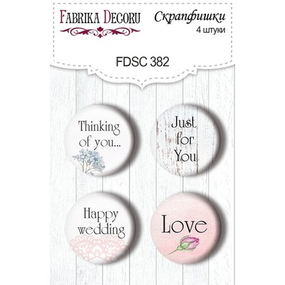 Набір скрап-фішок 4шт. Shabby love EN 382, ТМ Фабрика Декору