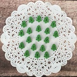 Ґудзики Деревʼяні від ScrapBerryʼs - Ялинки зелені, 12x10 мм, 20 шт.