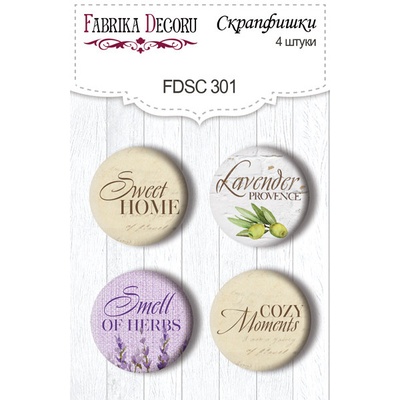 Скрап-фішки 4шт. Набір 301, Lavender Provence, ТМ Фабрика Декору