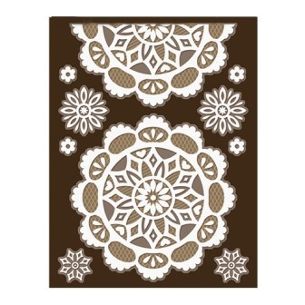 Самоклейні мереживні серветки від ScrapBerryʼs, набір 3шт.