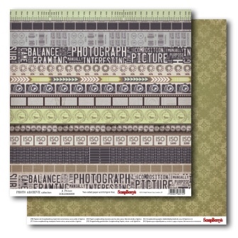 Набор бумаги для скрапбукинга от ScrapBerry's - Фотоархив, 30,5х30,5 см., 12 листов,   200 гр/м