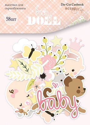 Набір висічок для скрапбукінгу від Scrapmir - Doll Baby, 58шт.