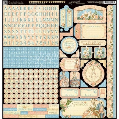 Наліпки Graphic 45 - Gilded Lily - Stickers, 30x30 см.