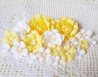 Набір квітів з тканини, 1,5 см - 5 см (18 шт.)