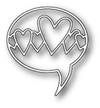 Ніж для вирубки від Poppystamps - Heart Word Balloon