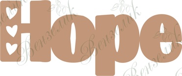 Чипборд від Вензелик - Hope, розмір: 31*76 мм