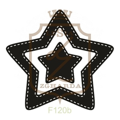 Набор акриловых штампов Lesia Zgharda F120b ЗІРОЧКИ ПРОШИТІ, 2 штуки, ширина 3.6 см.