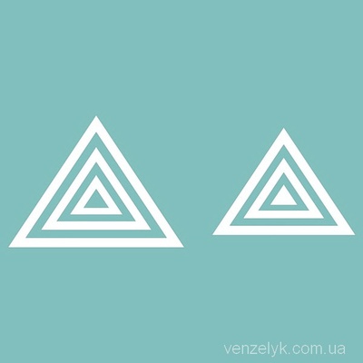 Чипборд від Вензелик - Набір трикутників, від 6 до 40 мм, розмір: від 6 до 40 мм