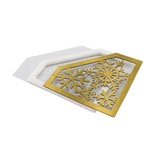 Заготовка для шейкера Сніжинки в кристалі 11,3x8,5см, колір золото, ТМ Фабрика Декору