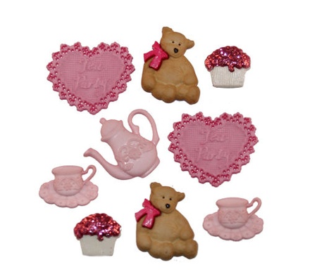 Набір декоративних ґудзиків Dress It Up - Tea Party