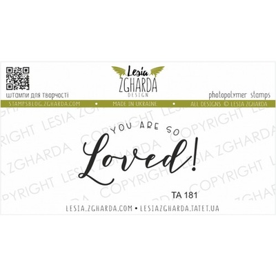 Акриловий штамп Lesia Zgharda You are so LOVED!