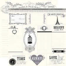 Аркуш двостороннього паперу для скрапбукінгу від Echo Park - French Chronicle paper